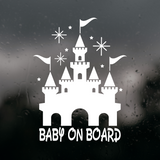 Die Cut Vinyl Baby On Board Royal Castle Themed Decal
