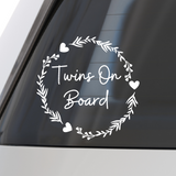 Die Cut Vinyl Line Art Heart Wreath Kid / Baby  On Board Decal - Get Decaled
