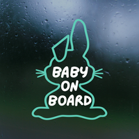 Custom Dye Cut Vinyl Bunny Baby On Board Decal