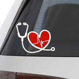Die Cut Vinyl Nurse Stethoscope Decal - Get Decaled
