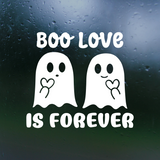 Cute Halloween Dye Cut Vinyl "Boo Love Is Forever" Decal