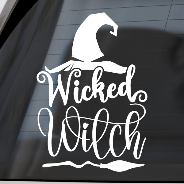 INDIGOS UG Adesivo Auto JDM Wiccan Fish Witch 149x81mm – Argento, Die Cut, Resistente Intemperie - 3