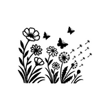Die Cut Vinyl Decal - Wildflower Butterfly
