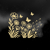 Die Cut Vinyl Decal - Wildflower Butterfly