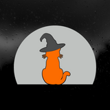 Die Cut Vinyl Decal - Witchy Cat Moon