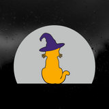 Die Cut Vinyl Decal - Witchy Cat Moon