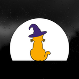 Die Cut Vinyl Decal - Witchy Cat Moon