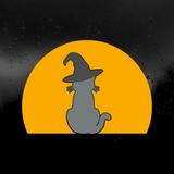 Die Cut Vinyl Decal - Witchy Cat Moon