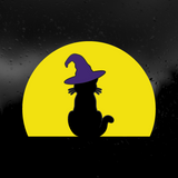 Die Cut Vinyl Decal - Witchy Cat Moon