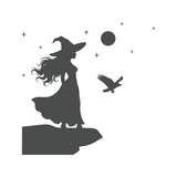 witch decal, witch decals, witchy decals, witch sticker, witch car decal, witch laptop decal, decals, get decaled, decal shop