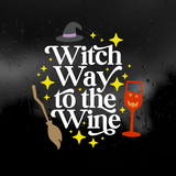 Die Cut Vinyl Decal - Witch Way To The Wine