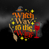 Die Cut Vinyl Decal - Witch Way To The Wine