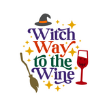 Die Cut Vinyl Decal - Witch Way To The Wine