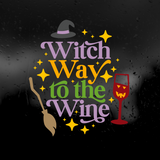 Die Cut Vinyl Decal - Witch Way To The Wine