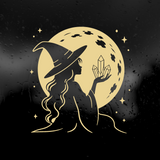 Die Cut Vinyl Decal - Witch Charging Crystals
