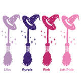 Die Cut Vinyl Witches Broom Decal - Vehicle / Window Decal
