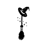 halloween witches broom decal by get decaled. halloween decor, halloween witch, halloween decal, halloween sticker, halloween decoration, diy halloween ideas, witch, witches broom, witches hat, decal, sticker, decal shop usa, decal shop canada