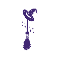 halloween witches broom decal by get decaled. halloween decor, halloween witch, halloween decal, halloween sticker, halloween decoration, diy halloween ideas, witch, witches broom, witches hat, decal, sticker, decal shop usa, decal shop canada