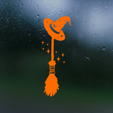 halloween witches broom decal by get decaled. halloween decor, halloween witch, halloween decal, halloween sticker, halloween decoration, diy halloween ideas, witch, witches broom, witches hat, decal, sticker, decal shop usa, decal shop canada