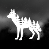 Die Cut Vinyl Forest Wolf Decal - Get Decaled