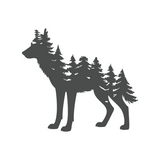 Die Cut Vinyl Forest Wolf Decal - Get Decaled
