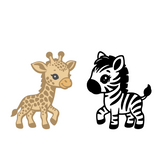 Die Cut Vinyl Decal Pack - Customizable Safari Themed Nursery Decor