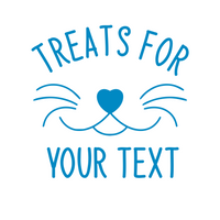 Die Cut Vinyl Custom Cat Treat Container Decal