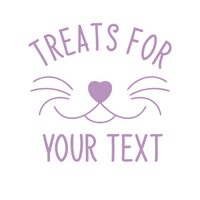 Die Cut Vinyl Custom Cat Treat Container Decal
