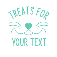 Die Cut Vinyl Custom Cat Treat Container Decal