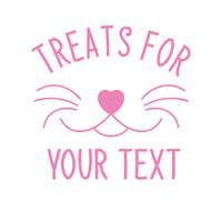 Die Cut Vinyl Custom Cat Treat Container Decal
