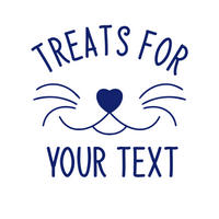 Die Cut Vinyl Custom Cat Treat Container Decal