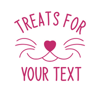 Die Cut Vinyl Custom Cat Treat Container Decal