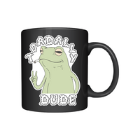 funny toadally dude frog sticker by get decaled. car sticker, truck sticker, bumper sticker, frog sticker, toad sticker, laptop sticker, mug sticker, frog lover, froggy sticker, frog mug sticker, decal shop, best decals, stickers.