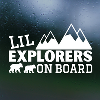 Die Cut Vinyl "Lil Explorers On Board" Decal
