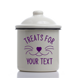 Die Cut Vinyl Custom Cat Treat Container Decal