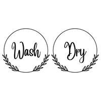 Dye Cut Vinyl Boho Washer And Dryer Decal Set