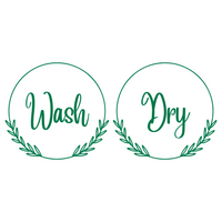 Dye Cut Vinyl Boho Washer And Dryer Decal Set