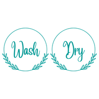 Dye Cut Vinyl Boho Washer And Dryer Decal Set