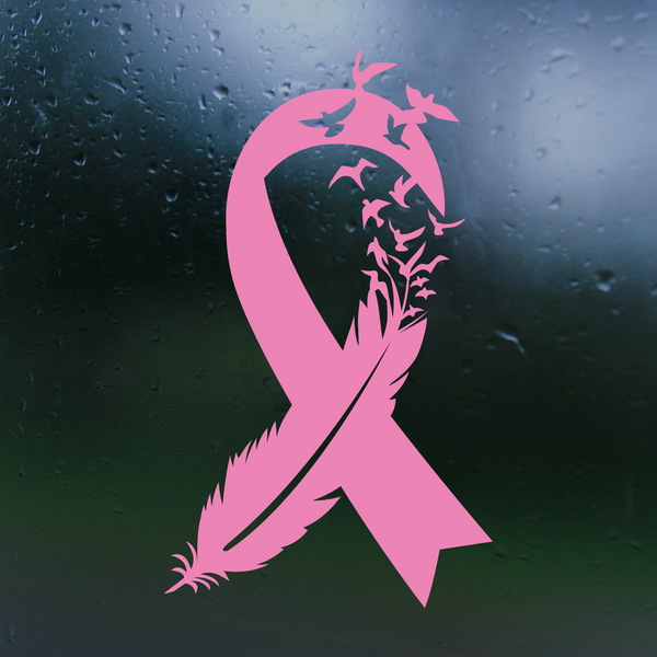 Dye Cut Vinyl Breast Cancer Ribbon Dye Cut Decal