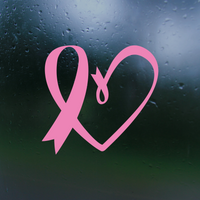 Awareness Support Ribbon Heart Decal