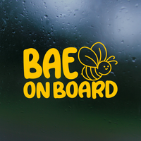 bee decal, bee baby on board decal, baby on board decals, bee sticker, baby on board sign, get decaled, decal shop
