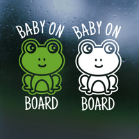 Dye Cut Frog Baby / Kids On Board Decal