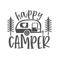 camper decal, camper decals, camper sticekr, dye cut vinyl , camper decals, happy camper decal, camper window decal, rv decal, motor home decal, tent trailer decals