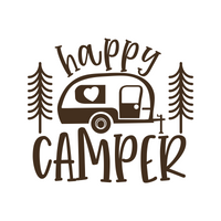 camper decal, camper decals, camper sticekr, dye cut vinyl , camper decals, happy camper decal, camper window decal, rv decal, motor home decal, tent trailer decals