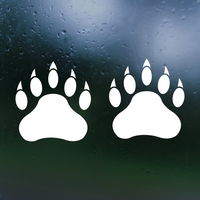 Die Cut Vinyl Bear Paw Silhouette Car / Truck Decals