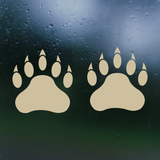 Die Cut Vinyl Bear Paw Silhouette Car / Truck Decals