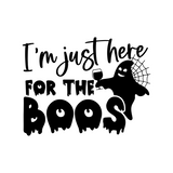 Im Just Here For The Boos funny halloween decal by get decaled. halloween decoration, halloween d.ecor, diy crafts, diy halloween crafts, wine glass decal, best decals