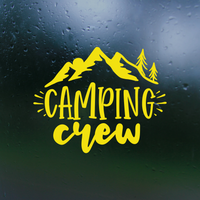 Die Cut Vinyl "Camping Crew" Decal - Car Decal, Truck Decal, Camper Decal