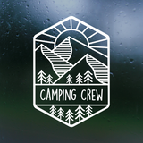 camper decal, camping crew decal, camping crew truck decal, camping crew trailer decal, camper decal, rv decal, decals, decal, get decaled, decal shop