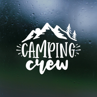 Die Cut Vinyl "Camping Crew" Decal - Car Decal, Truck Decal, Camper Decal